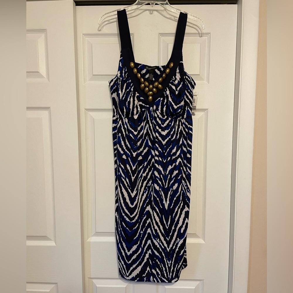 Brand New INC International Concepts Blue & White Dress - Size 1X